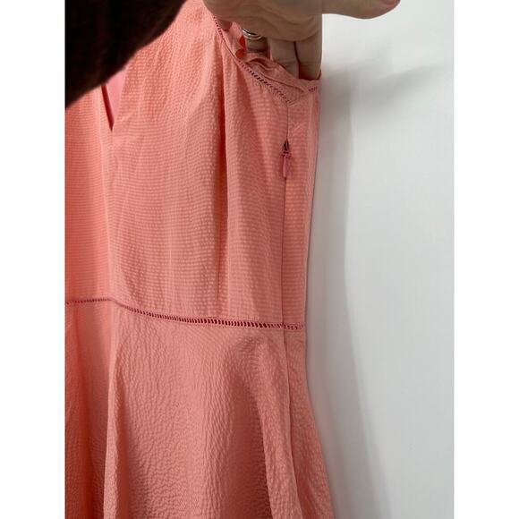 Rebecca Taylor Silk Flutter A-Line Dress Size 4 peach - Picture 11 of 11
